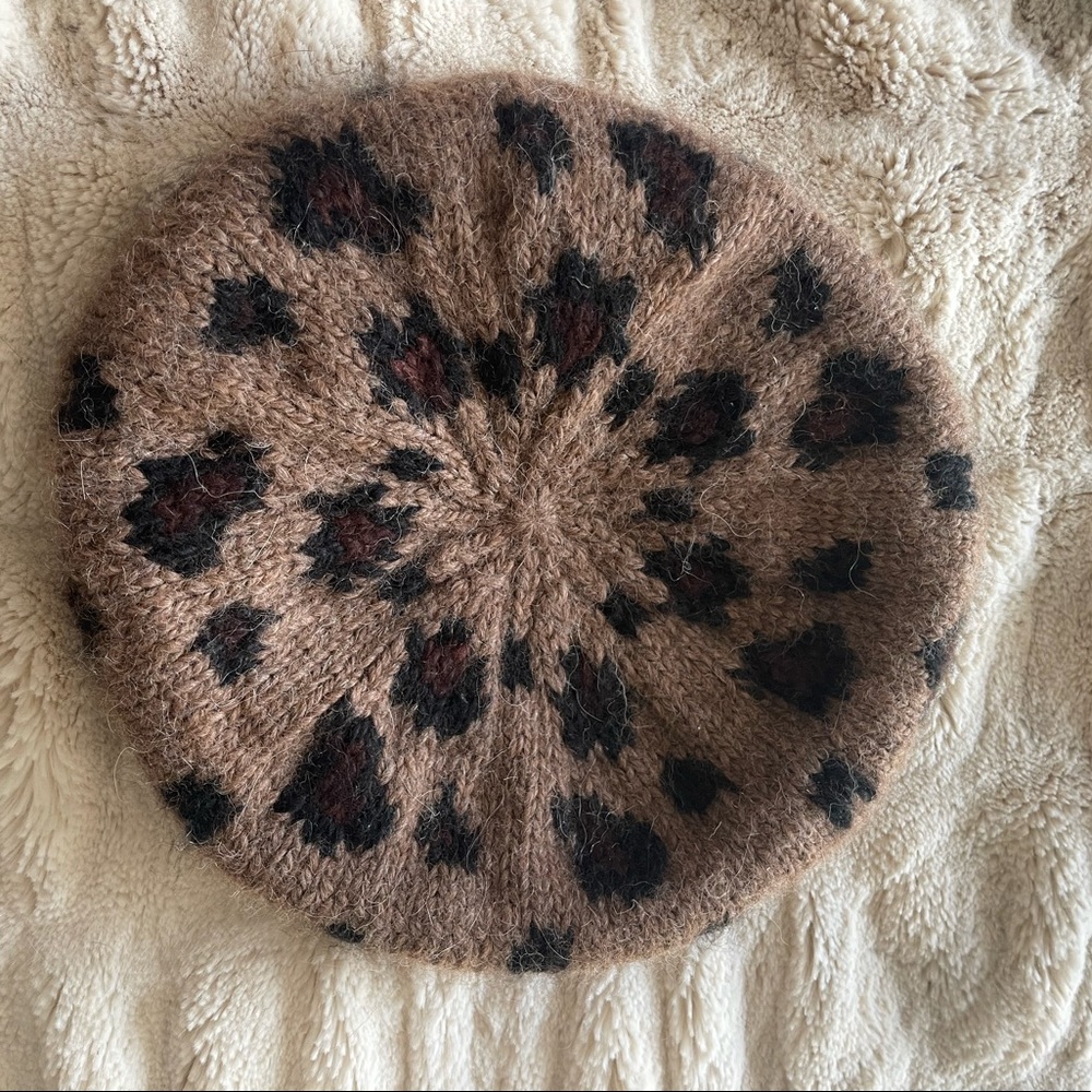 Eugenia Kim Evelyn Knit Beret in Chocolate/Taupe